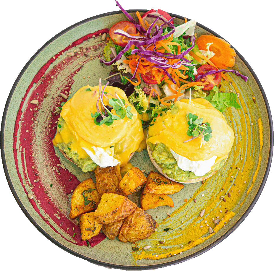 Avocado Benedict Delight - Huevos poché con aguacate y salsa holandesa